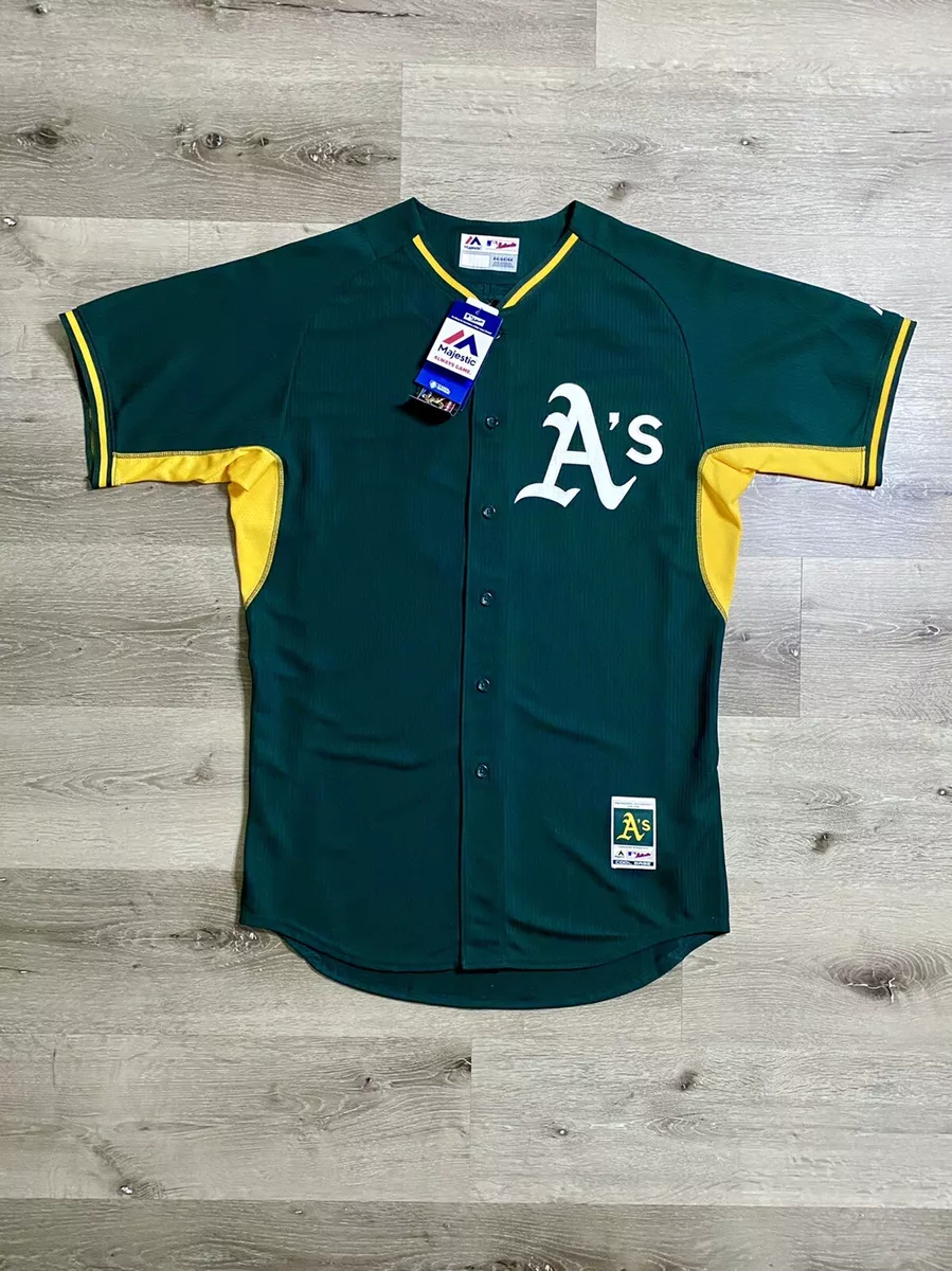 Men's Oakland Athletics Majestic Gold Official Cool Base Team Jersey