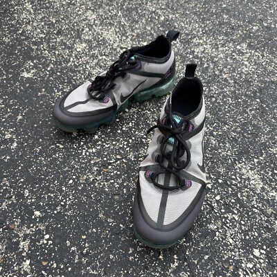 Nike Air Vapormax 2019 Thunder Grey Aurora Black Teal AJ2616-012 GS 7Y WO s 8.5
