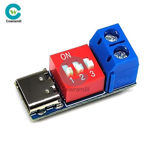 PD Decoy Fast Charging Trigger Module Adjustable Voltage 5V 9V 12V 20V Type-C 5A - Picture 3 of 17
