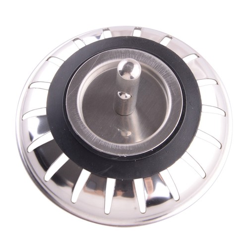 2x Stainless Steel Home Kitchen Sink Drain Stopper Basket Strainer Waste Plug - Bild 4 von 4