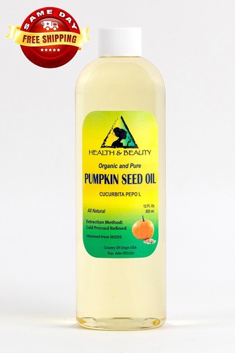 PUMPKIN SEED OIL REFINED ORGANIC by H&B Oils Center COLD PRESSED 100% PURE 36 OZ - Picture 2 of 12