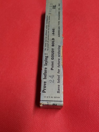 New open box Letterpress Lead Type 24 Pt. Goudy Bold - ATF Series #446 Vintage - Picture 5 of 12