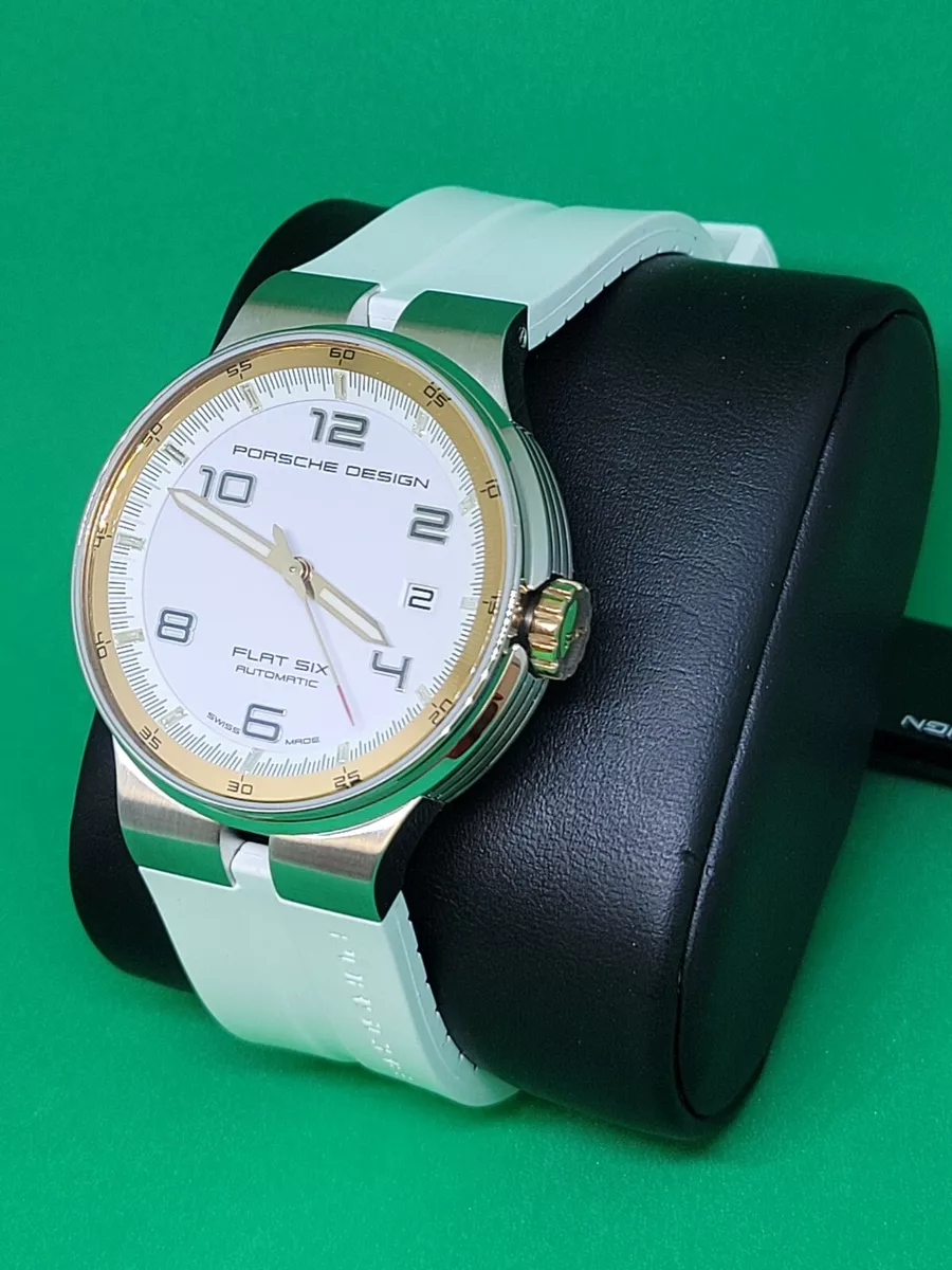 New Porsche Design Flat Six Automatic Steel Mens White Watch 6351.47.64.1256