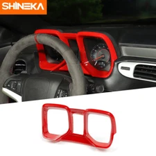 Red Dashboard Instrument Box Decor Cover Trim Bezel For Chevrolet Camaro 2010-15