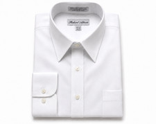 Richard Adams Men's Dress Shirt 16.5 32/33 White Self Tucking Regular