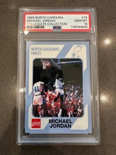 1989 North Carolina Michael Jordan Collegiate Collection PSA 10 Card #14