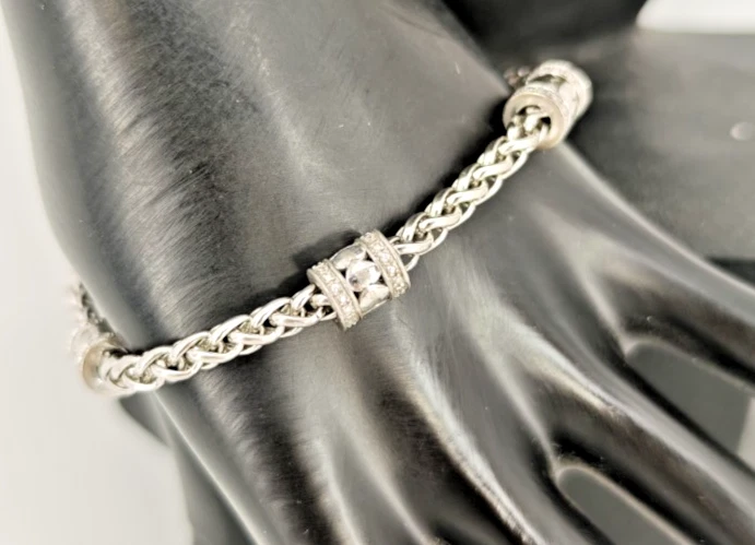 Schönes Schmuckset Pierre Cardin 925 Sterling Silber Halskette + Armband Nr.675 - Bild 4 von 4