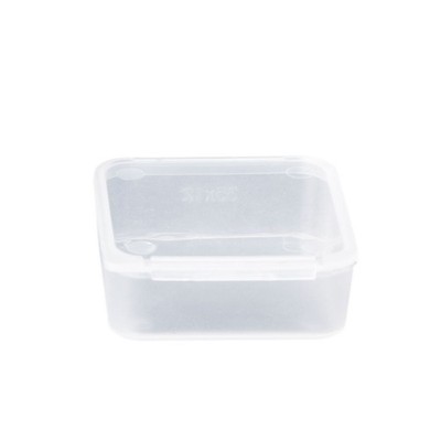 Small Square Clear Storage Box with Lid Office Classroom Teachers Stationery