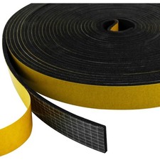 Guarnizione Mousse rettangolare adesiva mm25x15 mt10 in gomma espansa a cellule