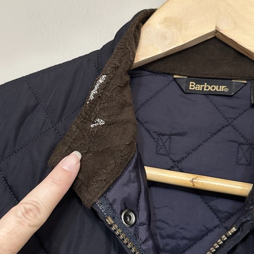 Barbour Lowerdale Mens Quilted Puffer Vest Gilet Jacket Navy Blue Size M Outdoor - Picture 11 of 17