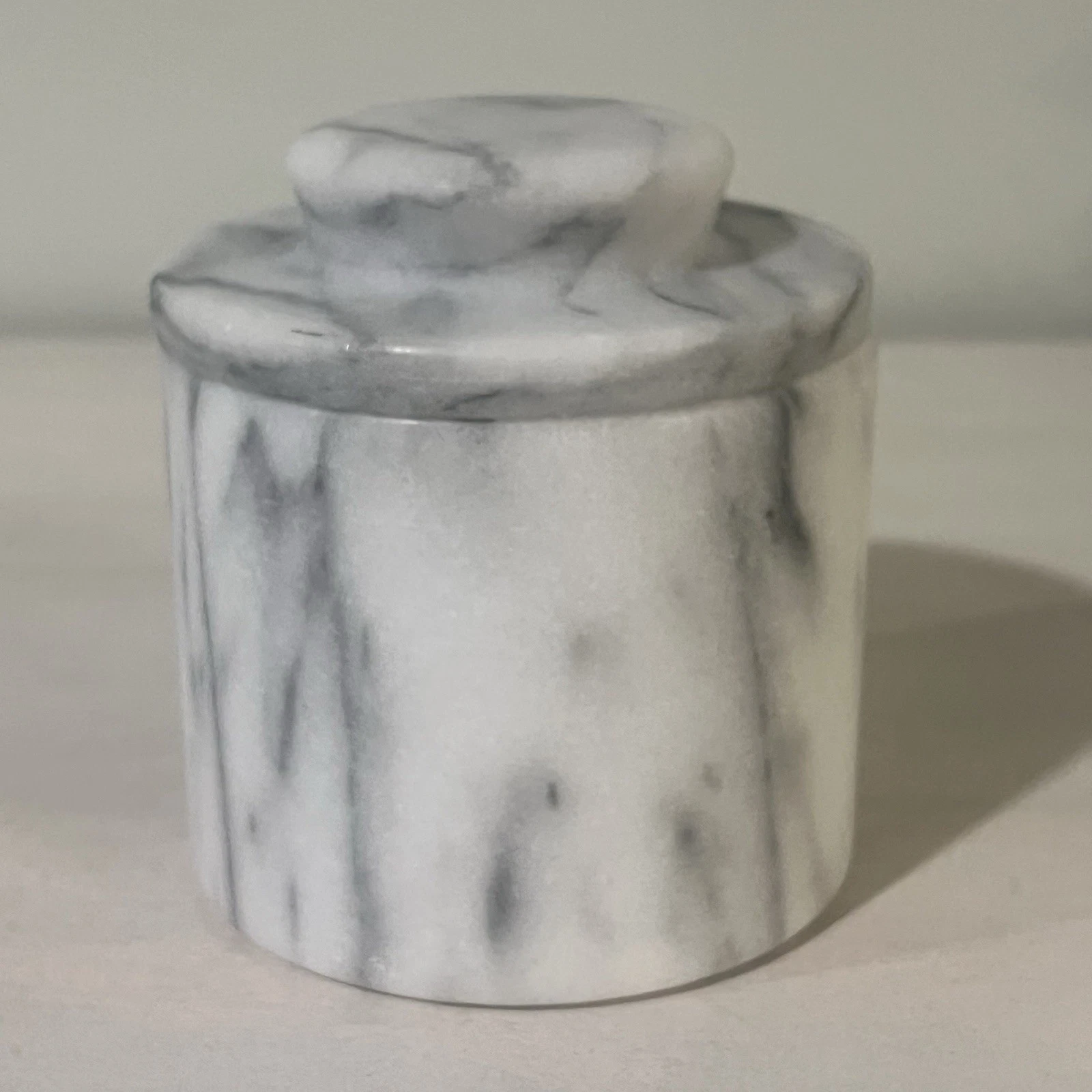 Marble Butter Bell Grey and White Handmade French Style Butter Crock Keeper