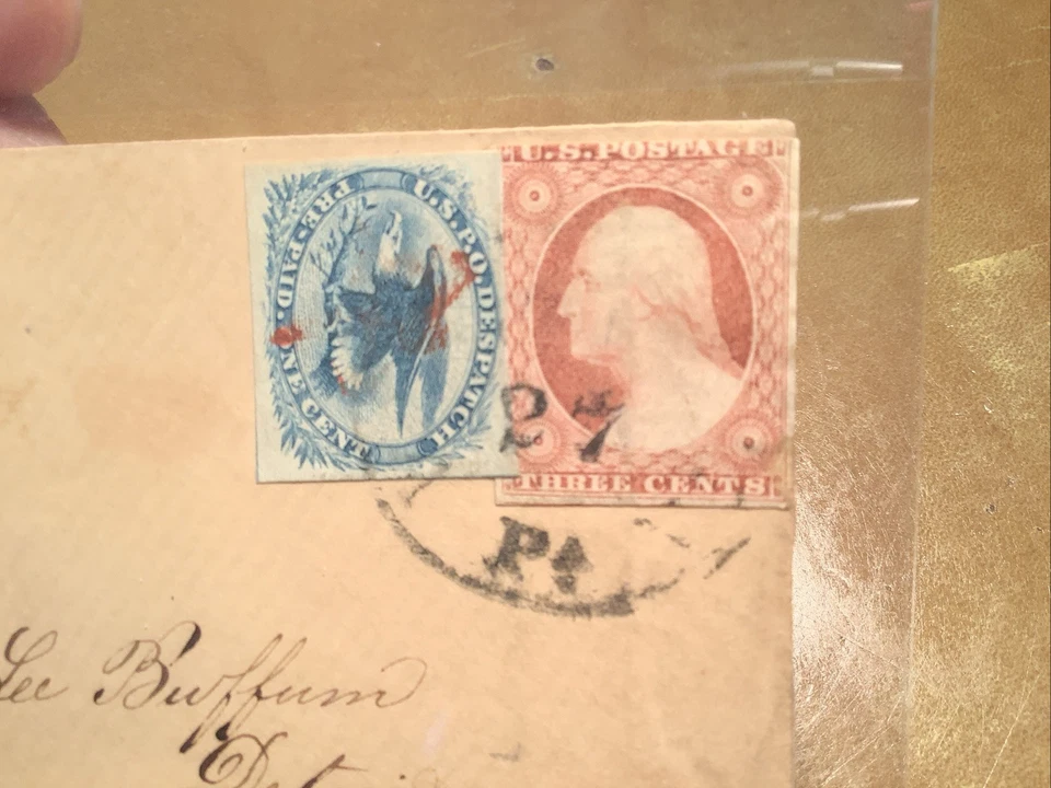 LO2  1851 Semi-Official  US Carrier Despatch & #11 Washington Tied on Cover - Image 4 of 4