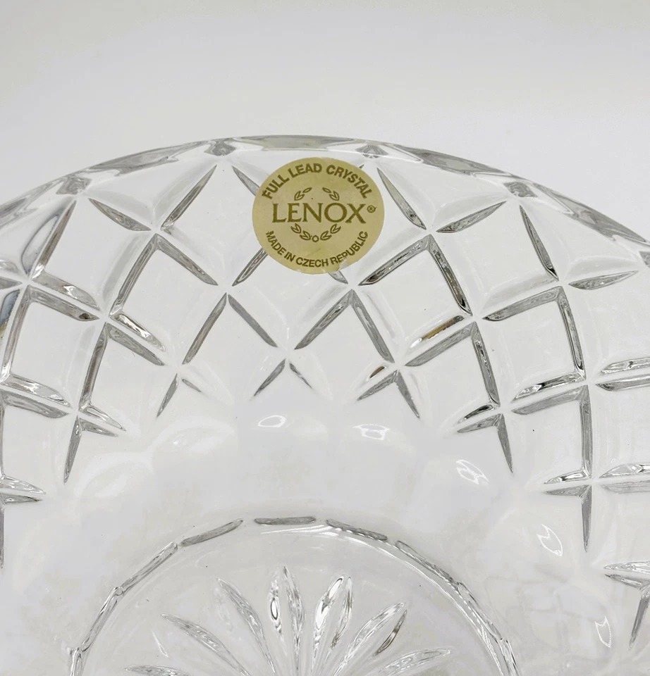 Lenox Crystal Diamond Bowl Full Lead Crystal Czech Republic with Certificate 5" - Image 2 of 4