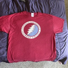 Grateful Dead Cornell University Xl  Tee Shirt 2 Sided W/set List