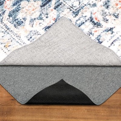Rug Pad - 4' x 6' - 1/8'' Thick - Dual Surface Felt + Gripper - Luxurious Cush...