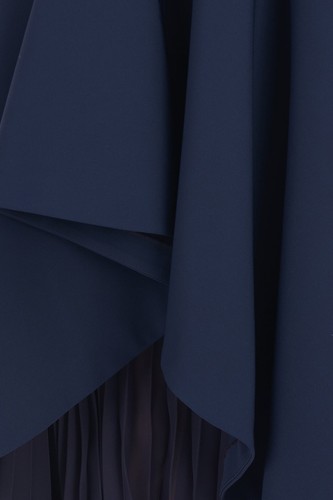 NUEVO CON ETIQUETAS VESTIDO DE CÓCTEL KAY UNGER Midnight BEGONIA Crepe y Gasa MIDI Línea A 18 - Imagen 18 de 18