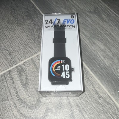 24/7 EVO Smartwatch Black 1.83'' Sleep Monitor Activity Tracking Android iOS