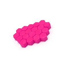 20Pcs 21 x 20mm Pink Luminous Car Wheel Tyre Hub Screw Bolt Nut Cap Covers Un...
