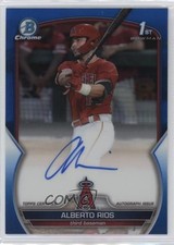 2023 Bowman Draft Chrome Prospect Blue Refractor 17/150 Alberto Rios Auto 3q5