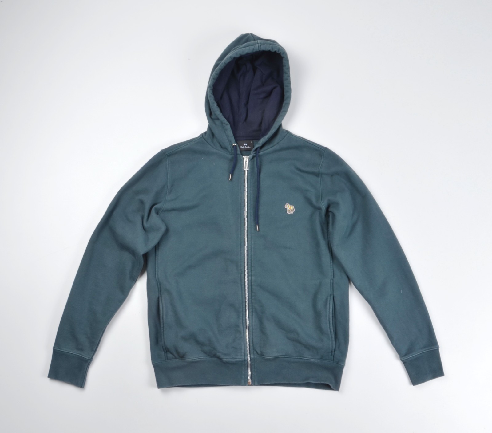 PS Paul Smith Zebra Zip Up Hoodie Mens size Medium Green Preowned RRP $195 image 2
