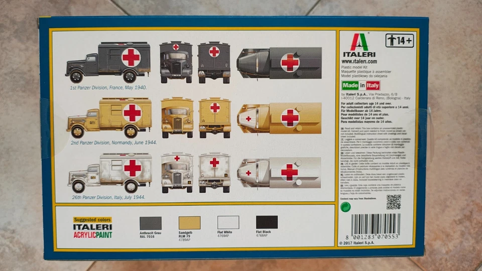 ✅ITALERI 7055 Kfz. 305 Ambulance scala 1/72 Germania Seconda Guerra Mondiale - Immagine 2 di 4
