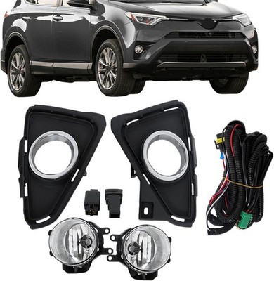Pair Driving Fog Lamps Assembly Replacement for RAV4 2016 2017 2018 Fog Lights 