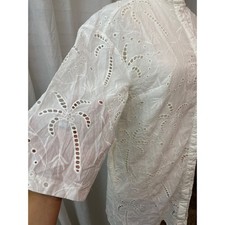 Roller Rabbit x Target Eyelet Palm Tree Mini Shirtdress White Cotton Small