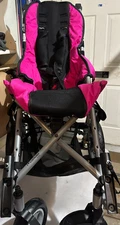 Convaid Cruiser 12” CX12 Folding Wheelchair Stroller Special Needs Pink Black