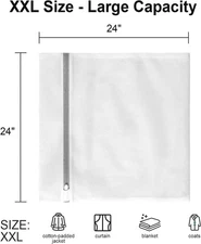 3PCS/Set Mesh Laundry Wash Bags with Zipper Washing Net Underwear Delicates