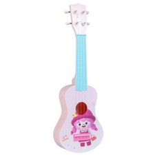 21 Inch Children Mini Ukulele with 4 Nylon Strings and 12 Frets - Color: Pink & 