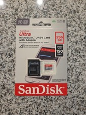 New Sandisk MicroSDXC UHS-I Card with Adapter 256GB New Up To 150MB/S