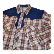 Vintage Kenny Rogers Western Pearl Snap Shirt Mens 17-35 XL USA Rodeo Country 