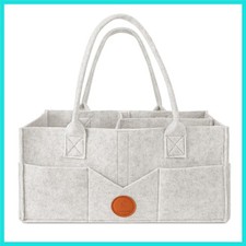 Baby Diaper Caddy, Car Organizer with Handle, Felt Diaper Caddy for Baby Boy ...