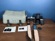 Minolta XG-1 35mm SLR Film Camera w/ Lenses, Bag, Manuals, Flash & More