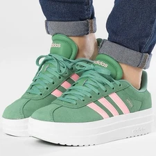 Adidas VL Court Bold Women's Athletic Shoe Sneakers Trainers Green Footwear #365