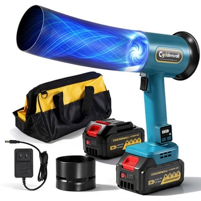 Pro Leaf Blower, Handheld Turbo Jet Blower Cordless, 4-Speed Adjustable, 4Lb ...