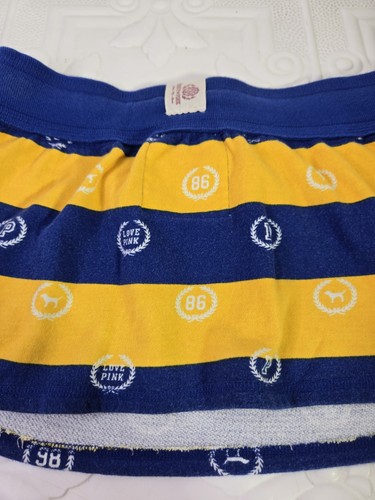 RARE Y2K Victoria's Secret PINK Yellow and Blue Mini Skirt Women's Size Small - Picture 7 of 17