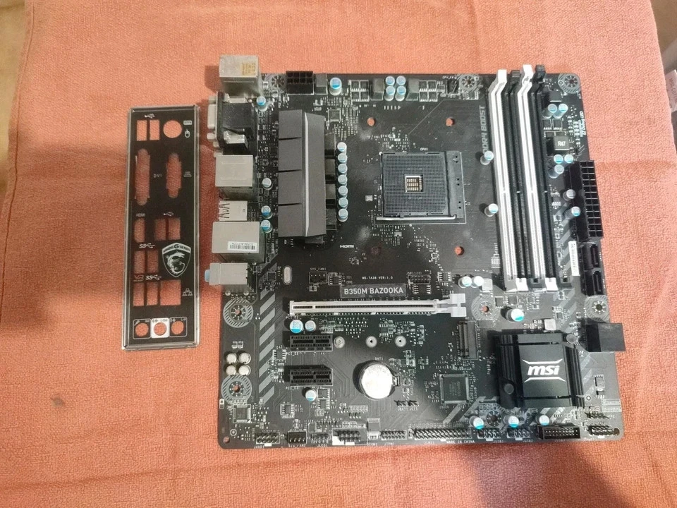 MSI B350M BAZOOKA Motherboard AMD B350 Socket AM4 DDR4 M.2 m-ATX VGA Ryzen DVI-D - Immagine 3 di 3