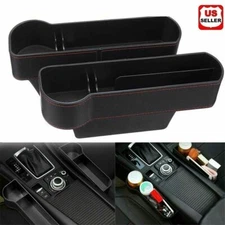 Auto Car Seat Gap Catcher Storage PU Box Organizer Cup Crevice Pocket Stowing US