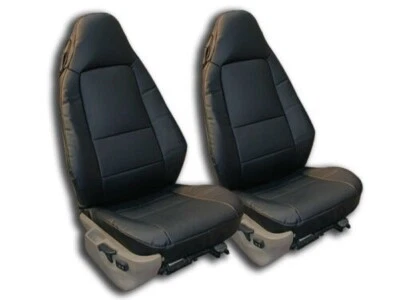 for BMW Z3 1996-2002 IGGEE CUSTOM FIT 2 FRONT SEAT COVERS BLACK - Bild 1 von 4