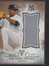 MICHAEL PINEDA 2015 TOPPS TRIPLE THREADS RELICS JERSEY CARD #UJR-MPA  27/27