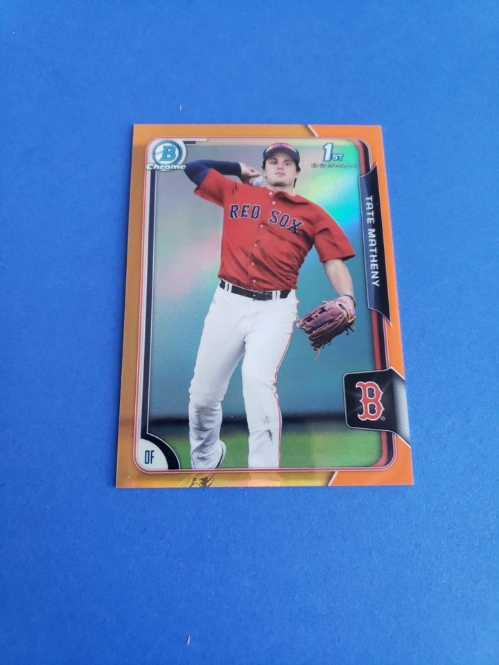 2015 Bowman Draft Chrome Orange Refractor /25 Tate Matheny #89 - Image 2 of 4