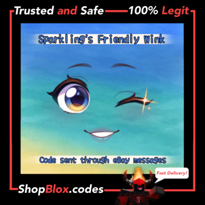 ROBL0X Series 10 Sparkling Friendly Wink Face Code ONLY! *Sent in