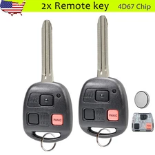 2 For 2003 2004 2005 2006 2007 Toyota Land Cruiser Entry Remote Key Fob HYQ12BBT
