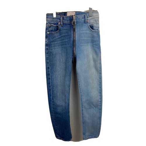 Revice Ying Yang Crop Jeans 26 Womens Tokyo Wash Zips Front To Back Two Toned