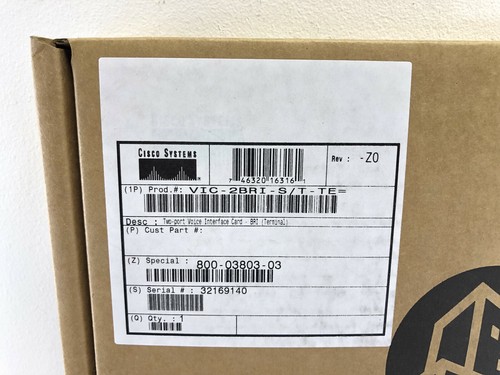 NEW Cisco VIC-2BRI-S/T-TE 800 03803-03 2-Port BRI Voice Interface Card NOB - Picture 2 of 3