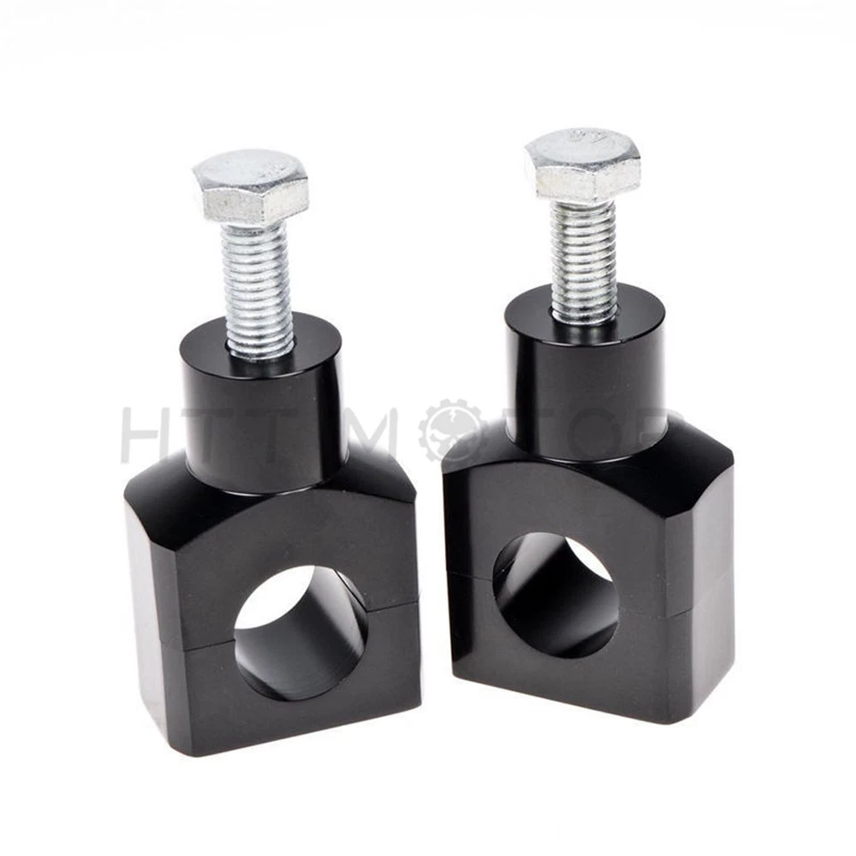 Black Shorty 1'' Handlebar Risers Clamp For Harley Fatboy Dyna Sportster Touring Foto 2 de 4