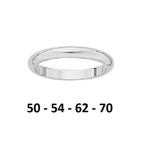 DOLLY-BIJOUX Alliance T62 Homme Femme de Joaillerie Jonc 3 mm Argent 925 0.5 Gr T62