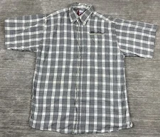Cowboy Hardware Shirt Mens Extra Large Plaid Western Button Cotton Casual