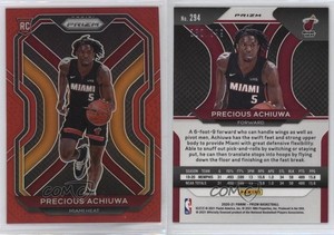 2020-21 Panini Prizm Red Prizm /299 Precious Achiuwa #294 Rookie RC